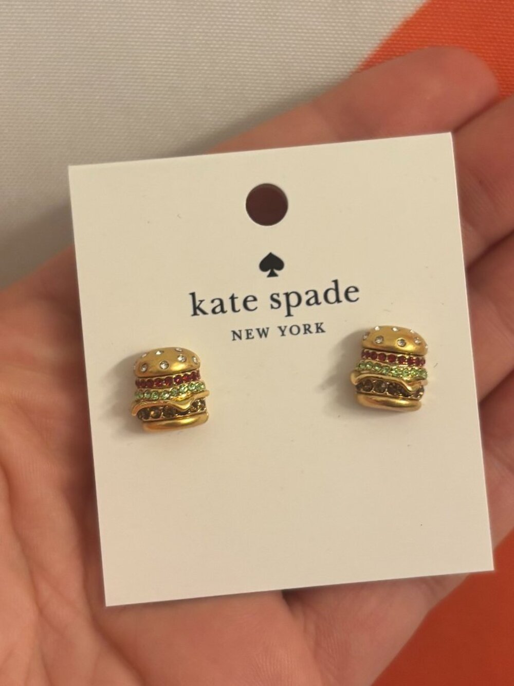 Kate Spade Fastfood Burger Stud Earrings